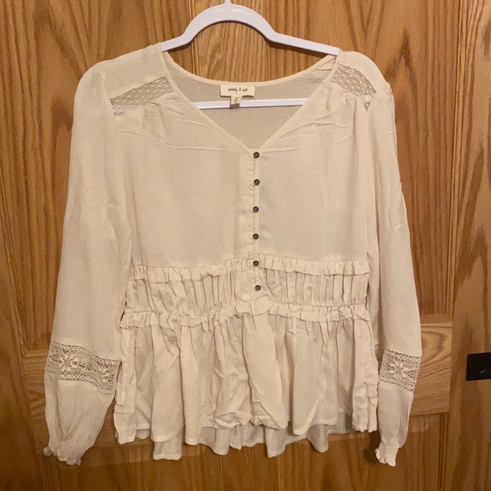 Sandy & Sid Cream Blouse
